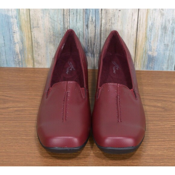 Easy Street Women's Slip-On Shoes Loafers Burgundy Red Comfort Flats Size 12 - Picture 5 of 12